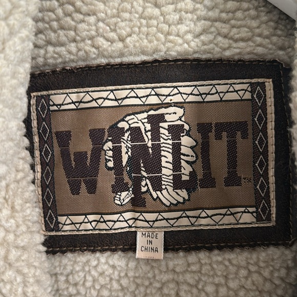 Vintage leather and shearling jacket - Picture 5 of 7